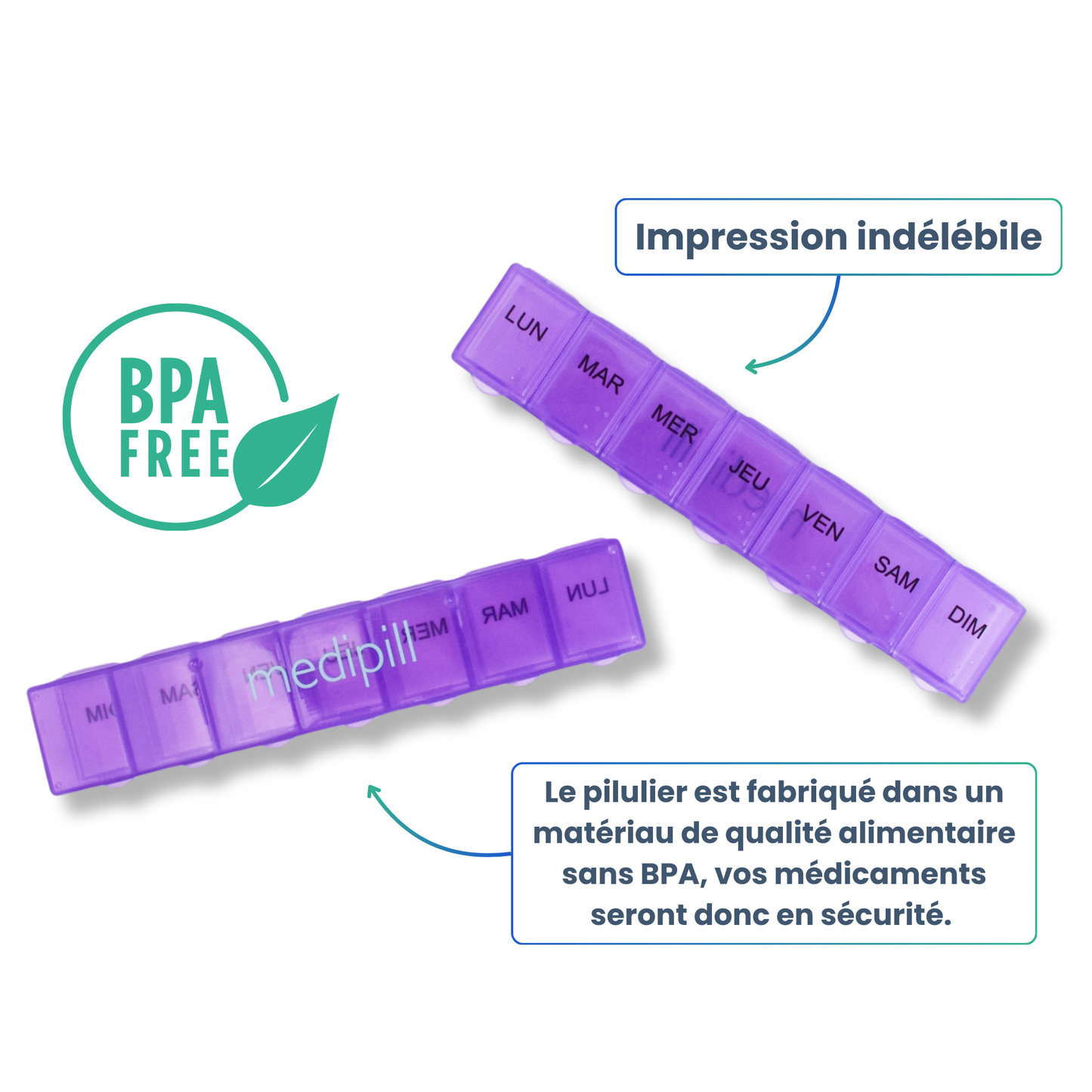 PILULIER SEMAINIER 1 PRISE (BARRETTE)