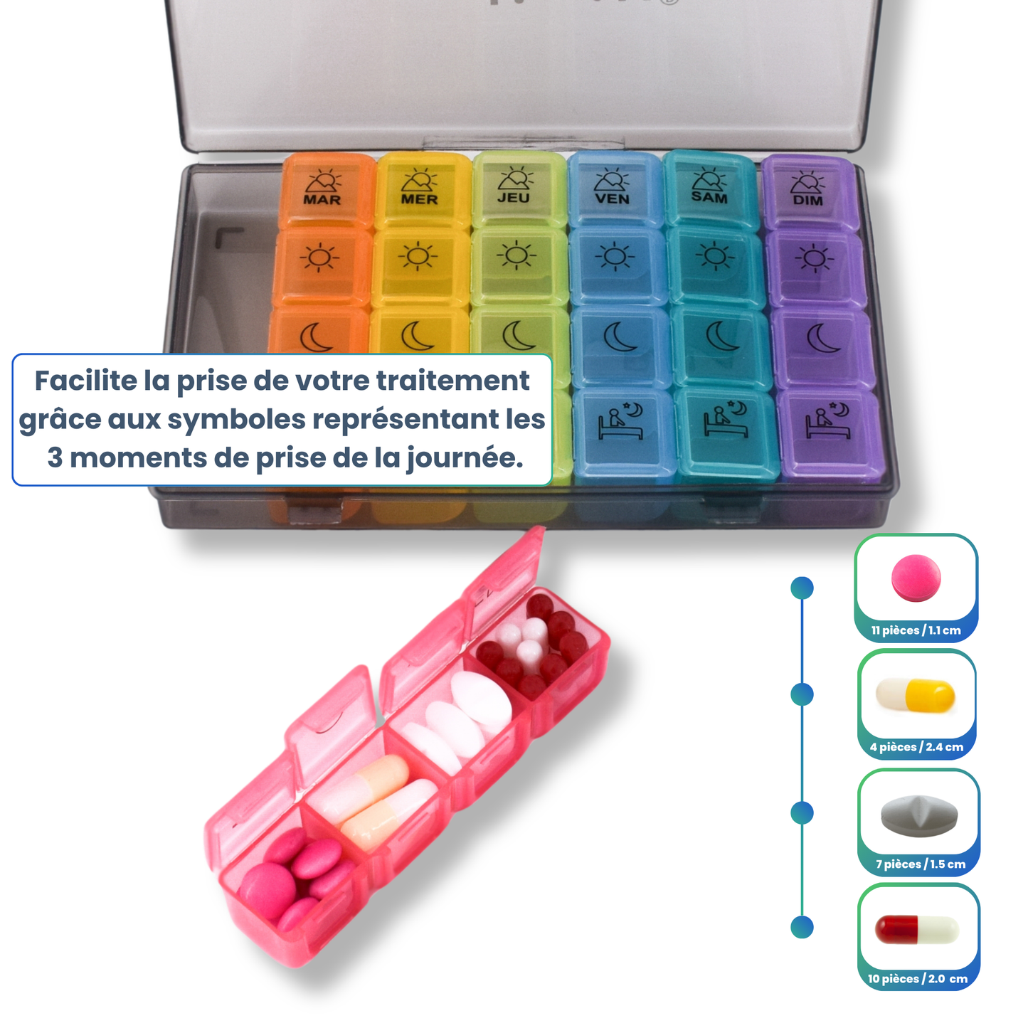 PILULIER SEMAINIER 4 PRISES (Box 28)