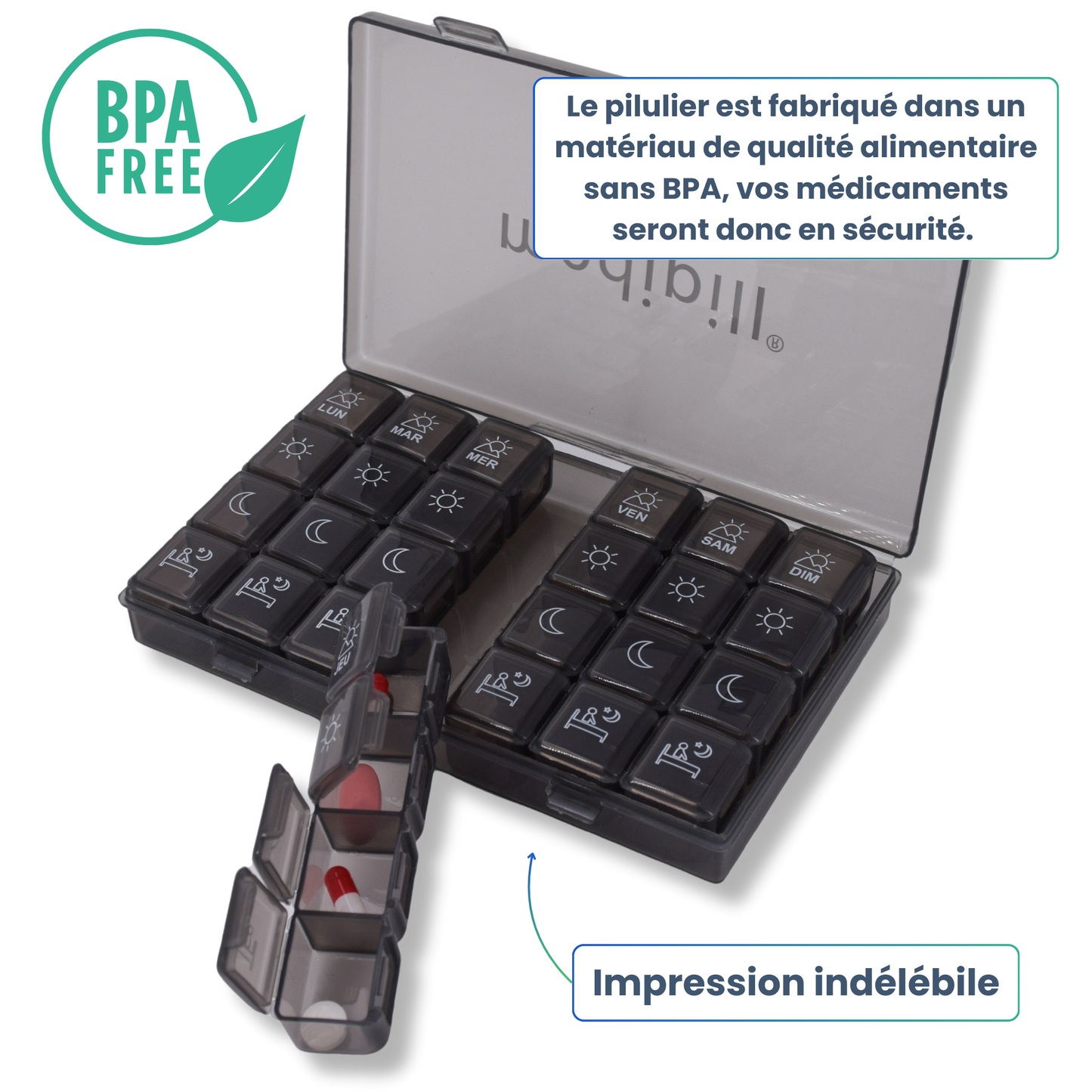 PILULIER SEMAINIER 4 PRISES (Box 28)