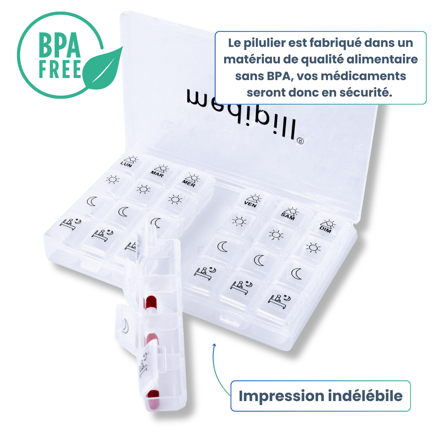 PILULIER SEMAINIER 4 PRISES (Box 28)