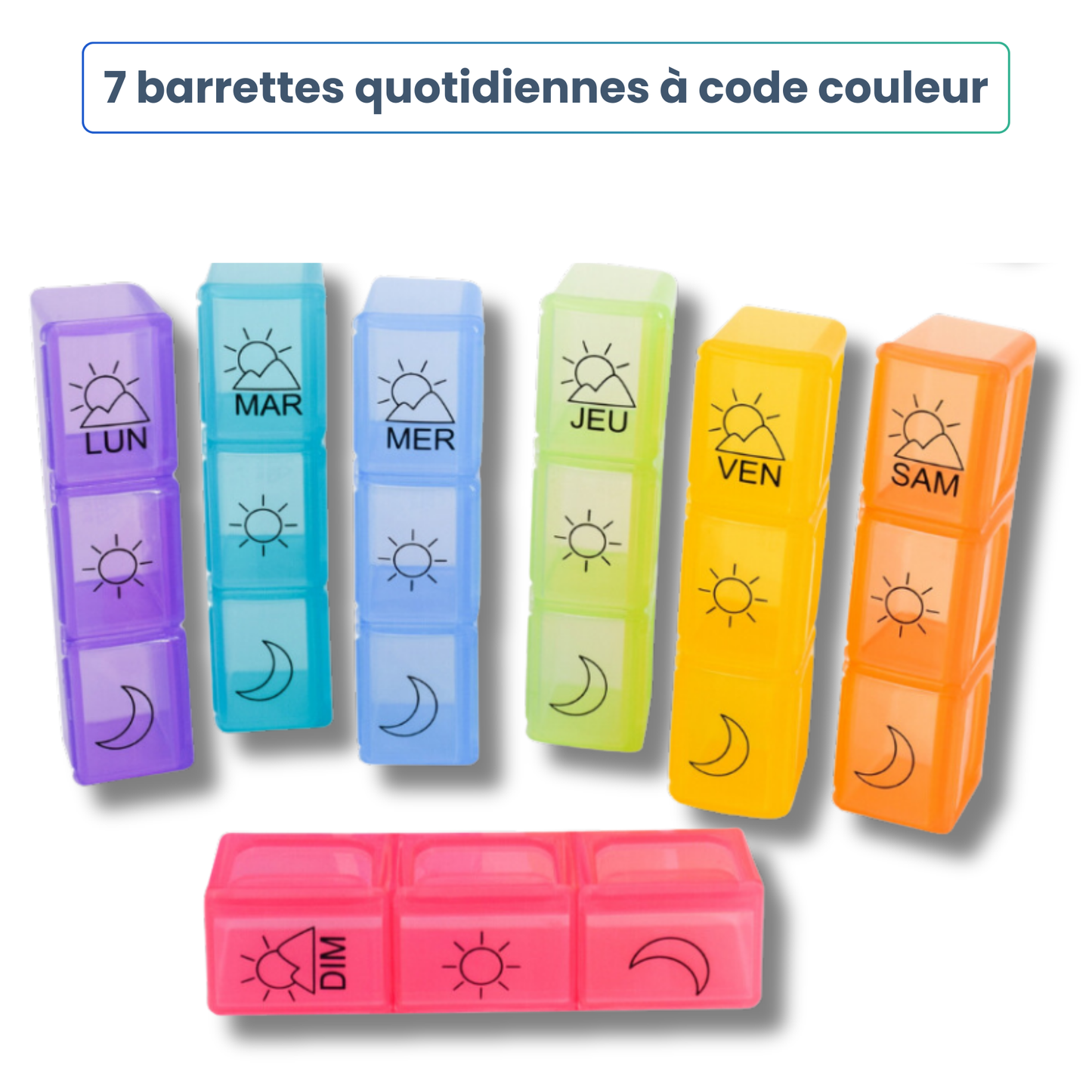 PILULIER SEMAINIER 3 PRISES (Box 21)