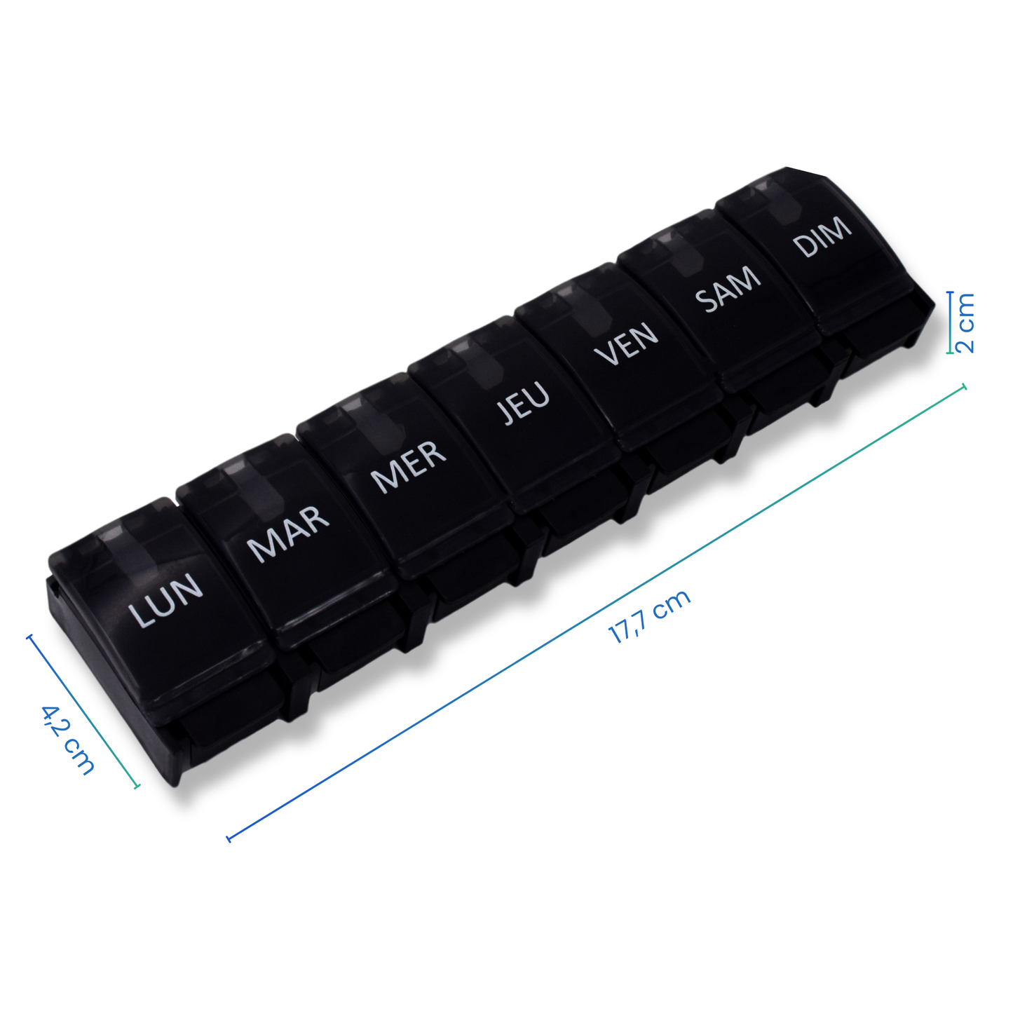 PILULIER SEMAINIER 1 PRISE (BARRETTE A BOUTON)