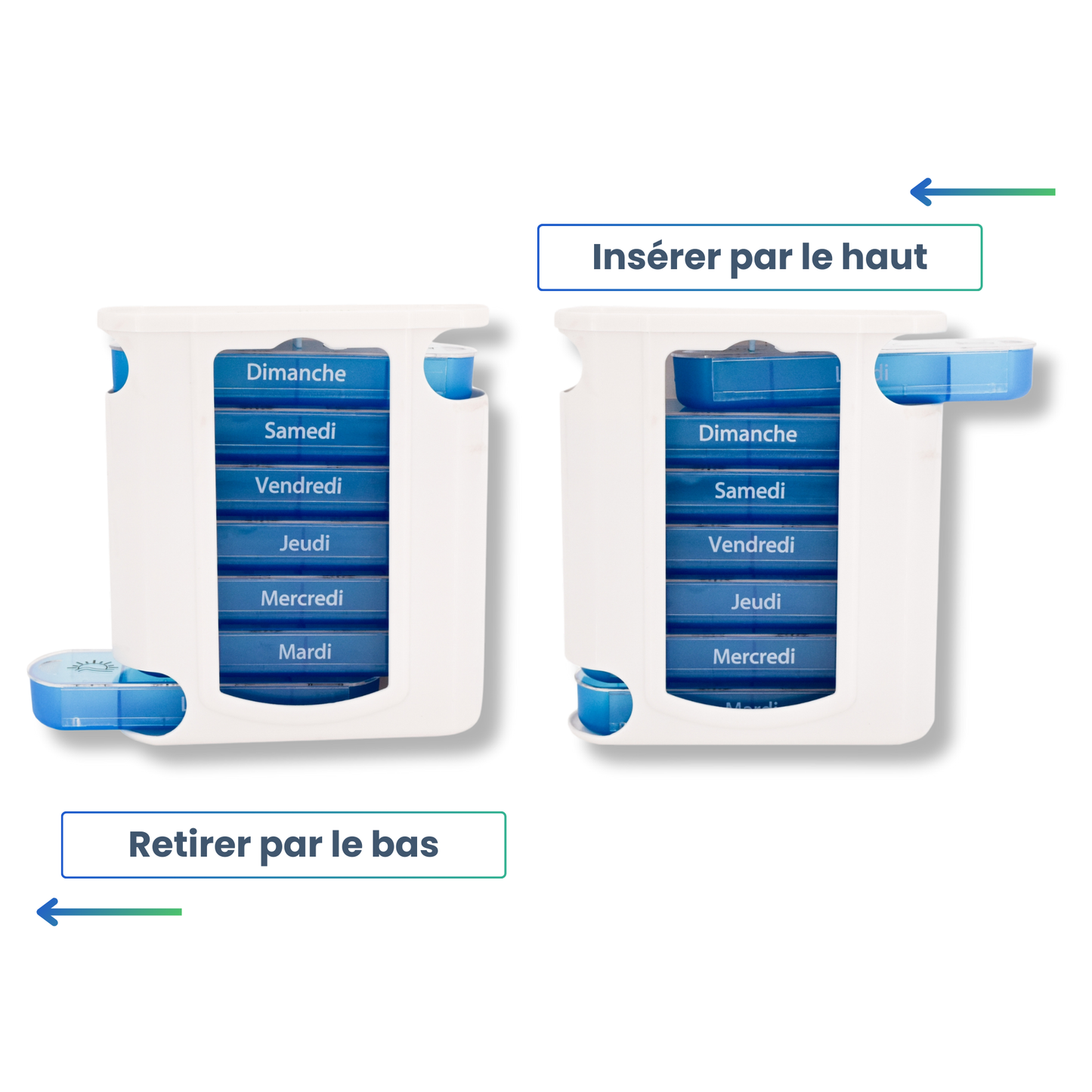 PILULIER SEMAINIER 4 PRISES (TOWER) Français & Néerlandais
