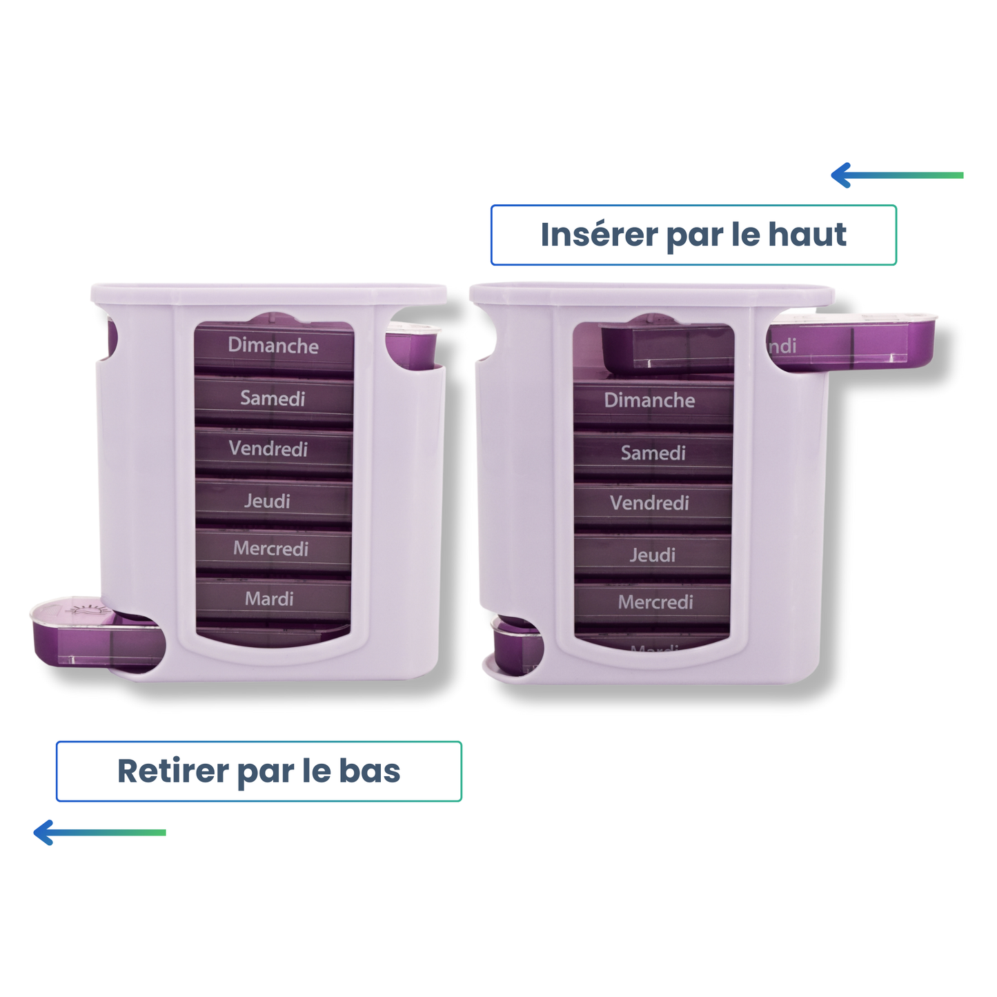 PILULIER SEMAINIER 4 PRISES (TOWER) Français & Néerlandais