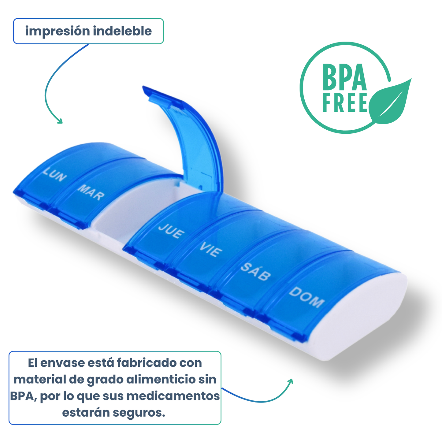 PILULIER SEMAINIER 1 PRISE (BARRETTE SMALL) ESPAGNOL