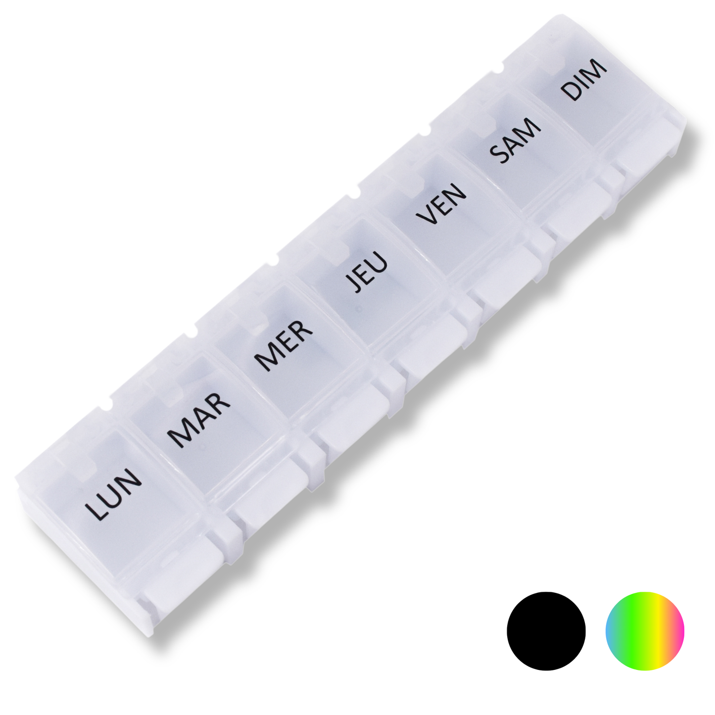 PILULIER SEMAINIER 1 PRISE (BARRETTE A BOUTON)