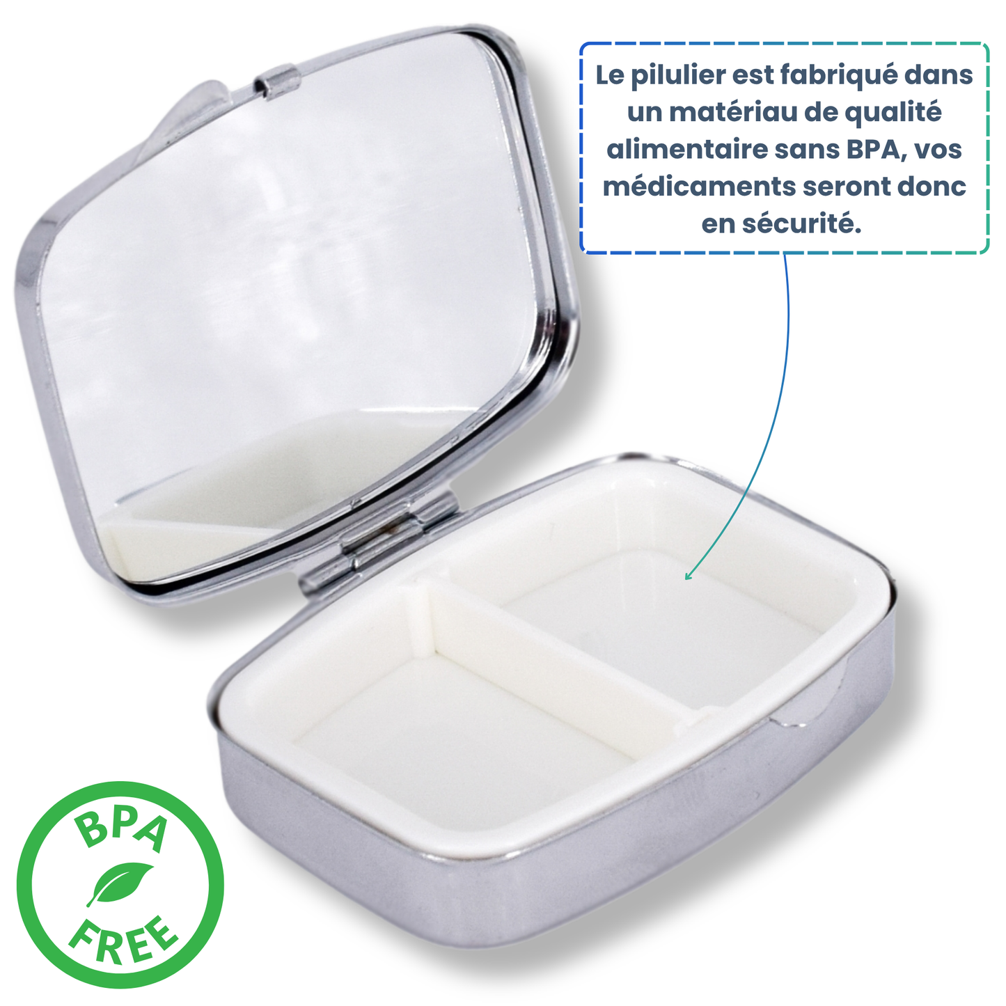 PILULIER JOURNALIER CARRE 2 PRISES