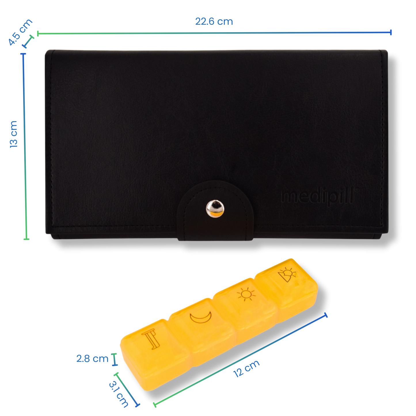 PILULIER SEMAINIER 4 PRISES (GRANDE POCHETTE)