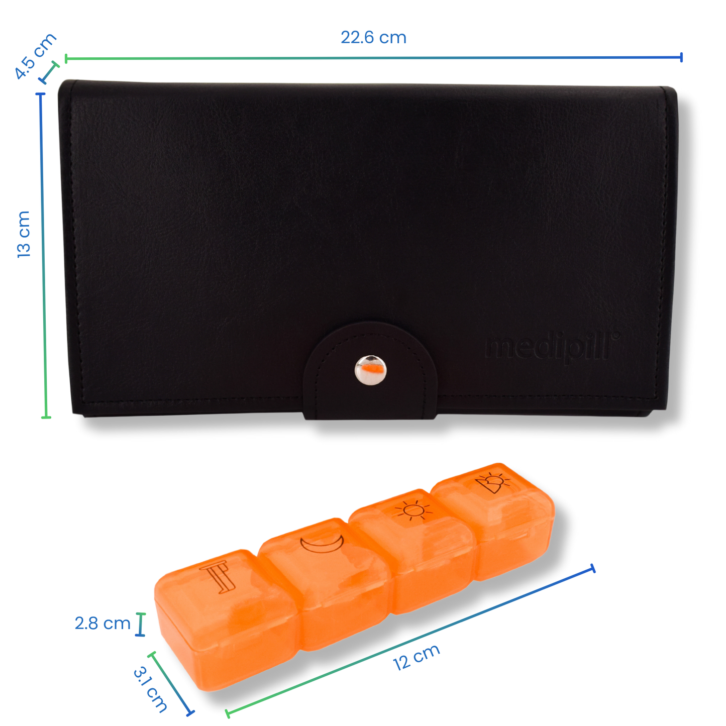 PILULIER SEMAINIER 4 PRISES (GRANDE POCHETTE)