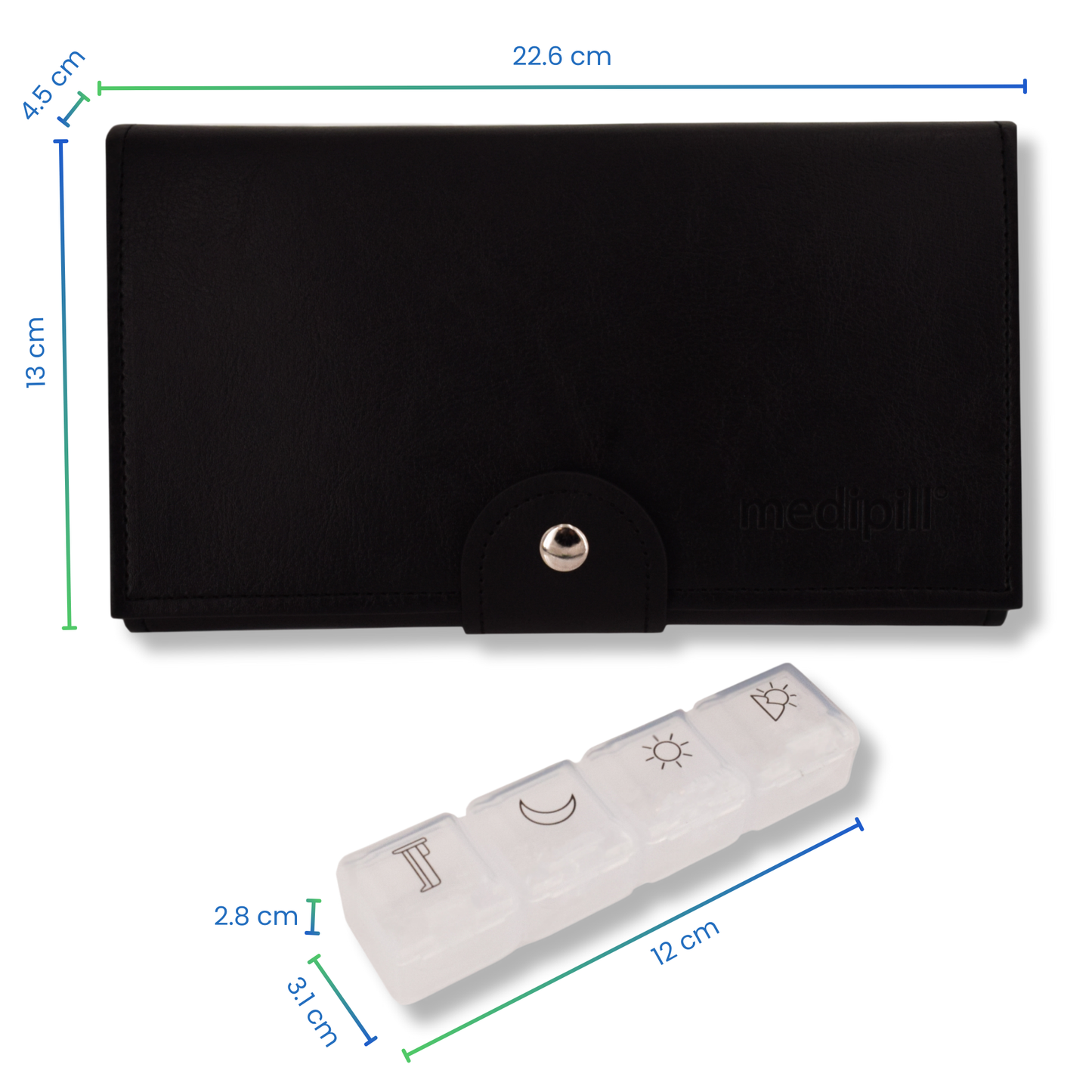 PILULIER SEMAINIER 4 PRISES (GRANDE POCHETTE)