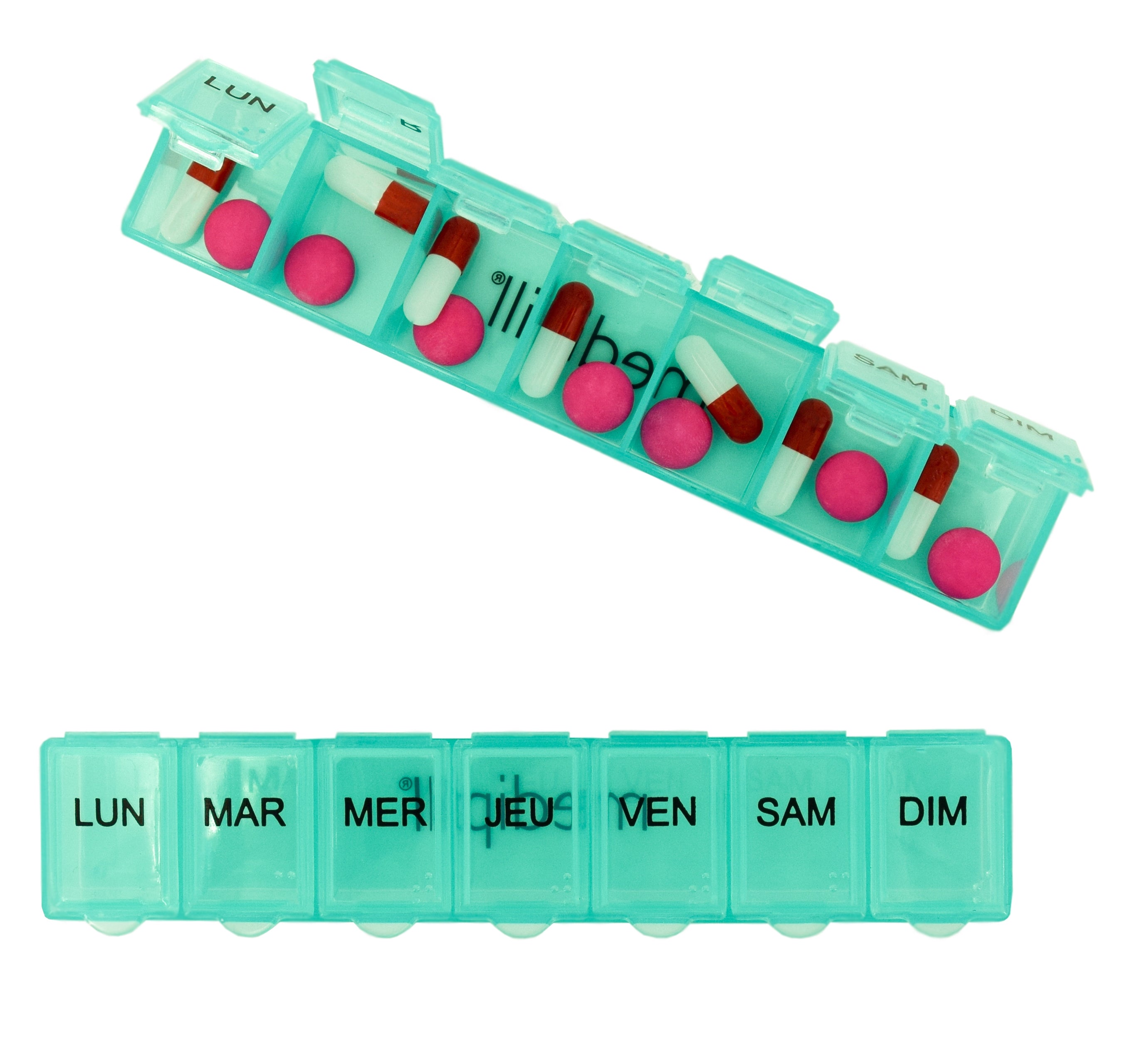 WEEKLY PILL BOX 1 SOCKET (BARRETTE)