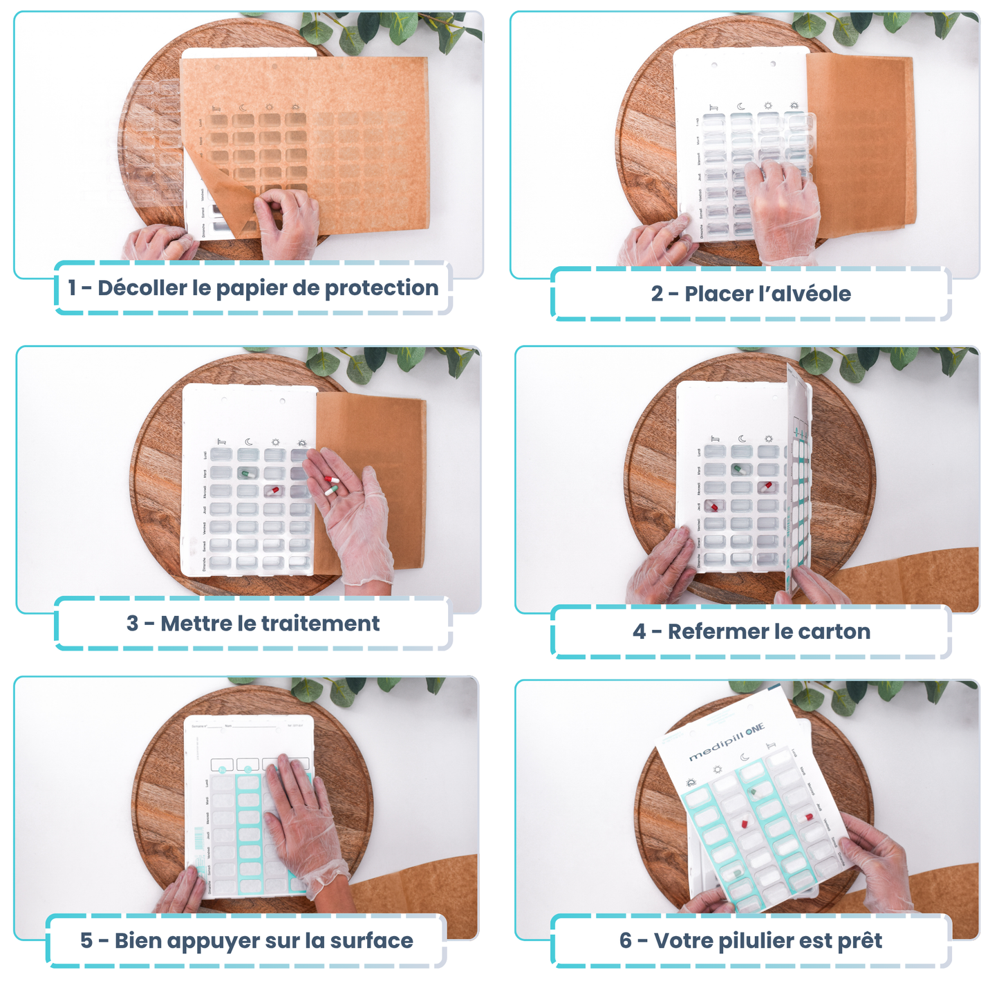 Medipill ONE kit 6 mois (Pilulier Semainier) + options