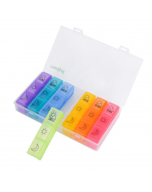 WEEKLY PILL BOX 3 SOCKETS (6 PIECES)