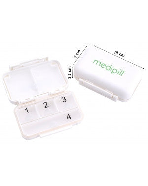 DAILY PILL BOX 6 COMPARTMENTS (RECTANGLE)
